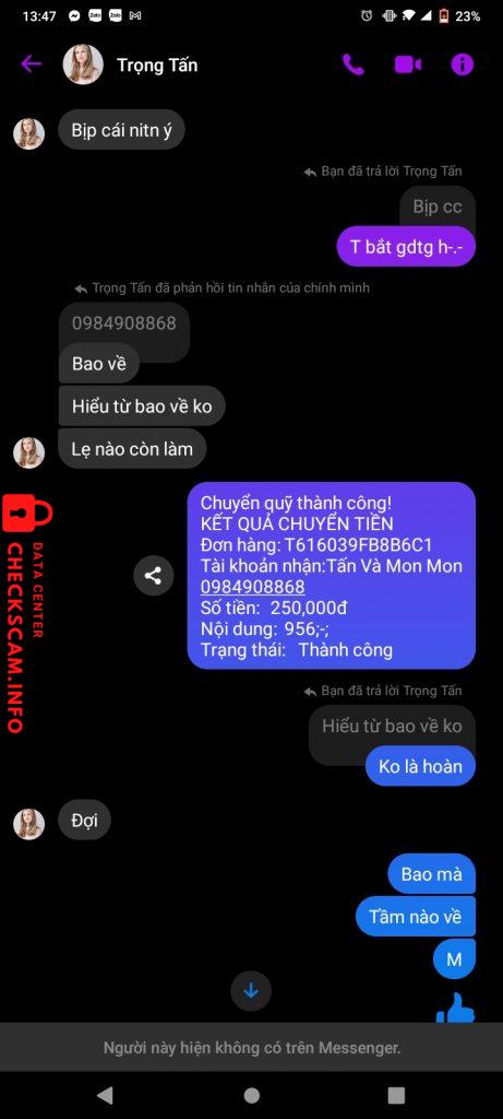 Evidence against Nguyễn Trọng Tấn