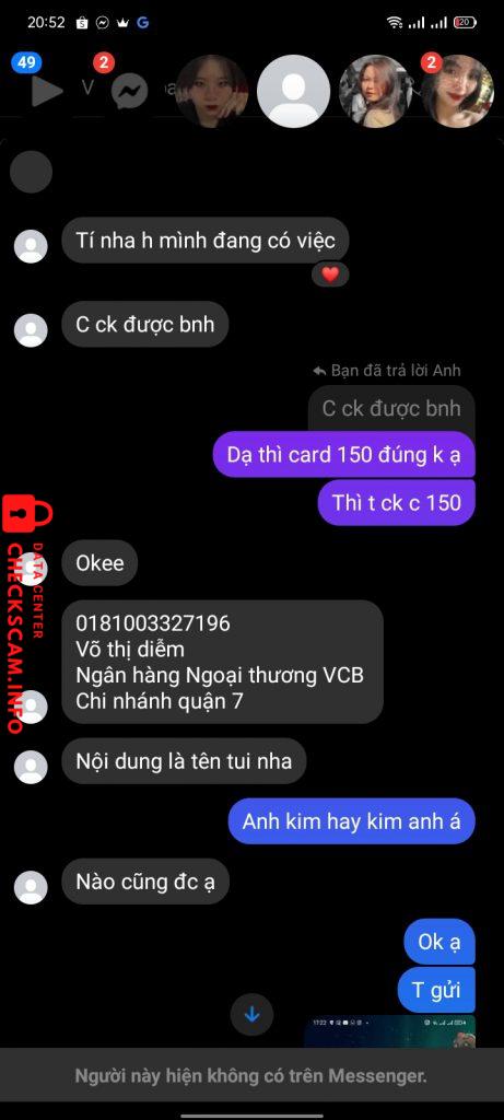 Evidence against Võ Thị Diễm