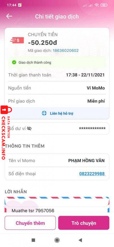 Evidence against Phạm Hồng Vân