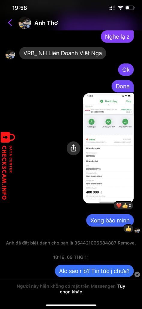 Evidence against Tran Thi Anh Tho