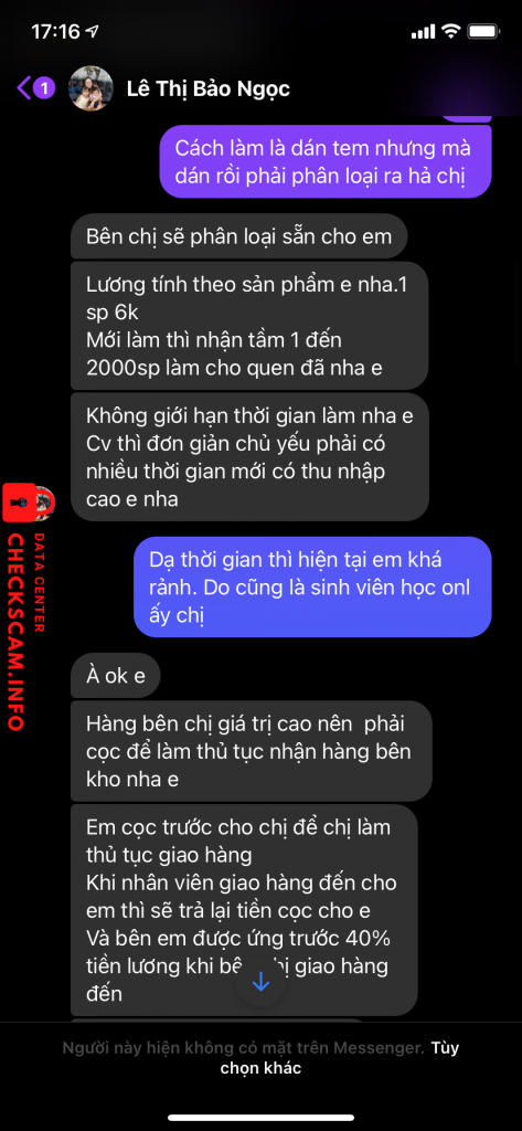 Evidence against Lê Thị Bảo Ngọc