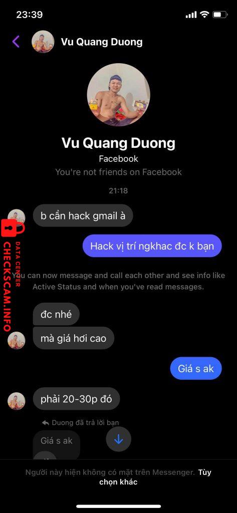 Evidence against Vu Quang Duong