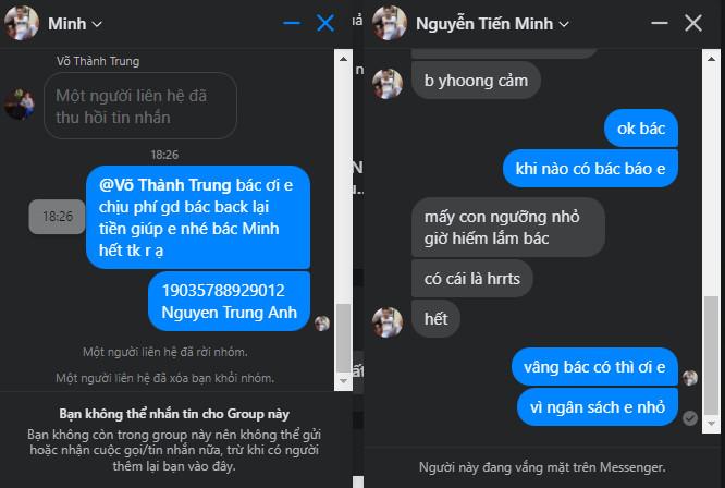 Evidence against Võ Thành Trung
