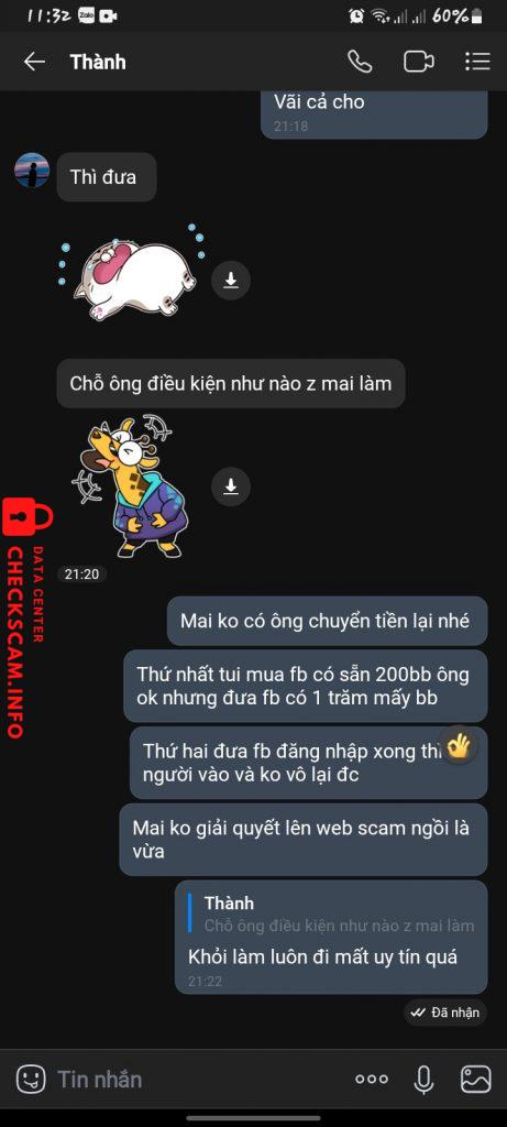 Evidence against Thành