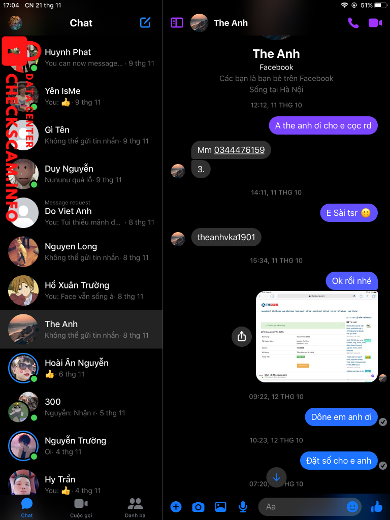 Evidence against Nguyễn Thế Anh
