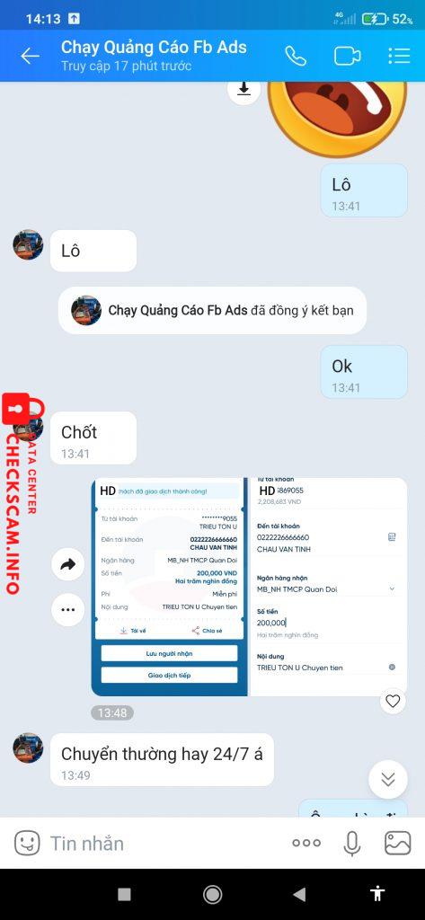 Evidence against Châu Van Tinh