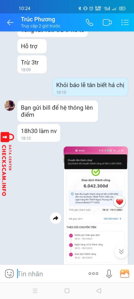 Evidence against Trần Thùy Linh