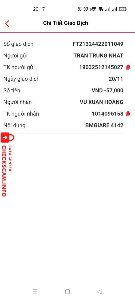 Evidence against Vũ Xuân Hoàng
