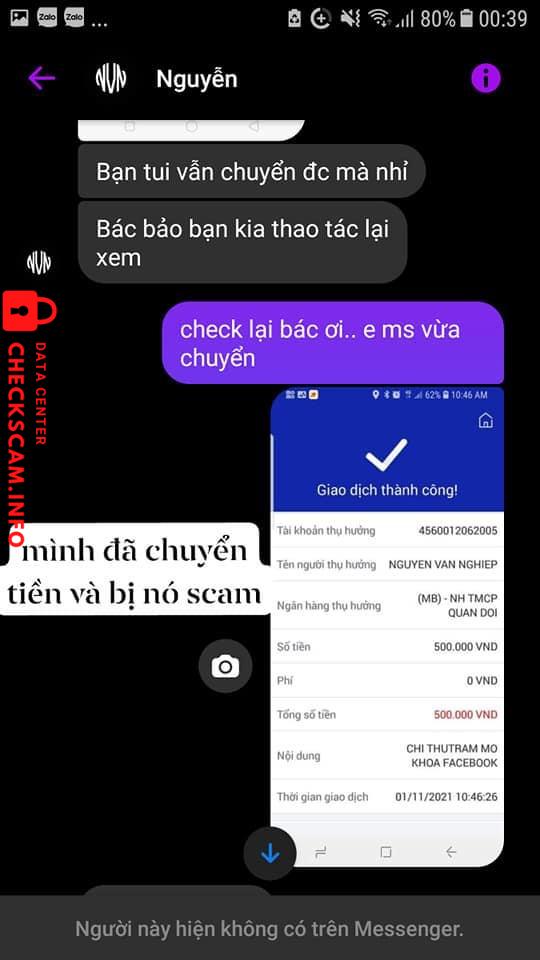 Evidence against Nguyễn Văn Nghiệp