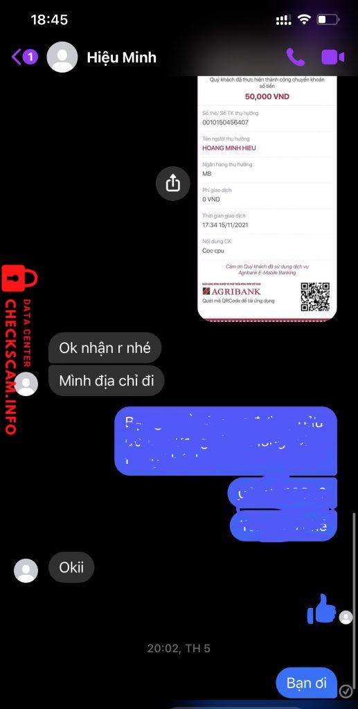 Evidence against Hoang Minh Hieu