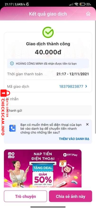 Evidence against Hoàng Công Minh