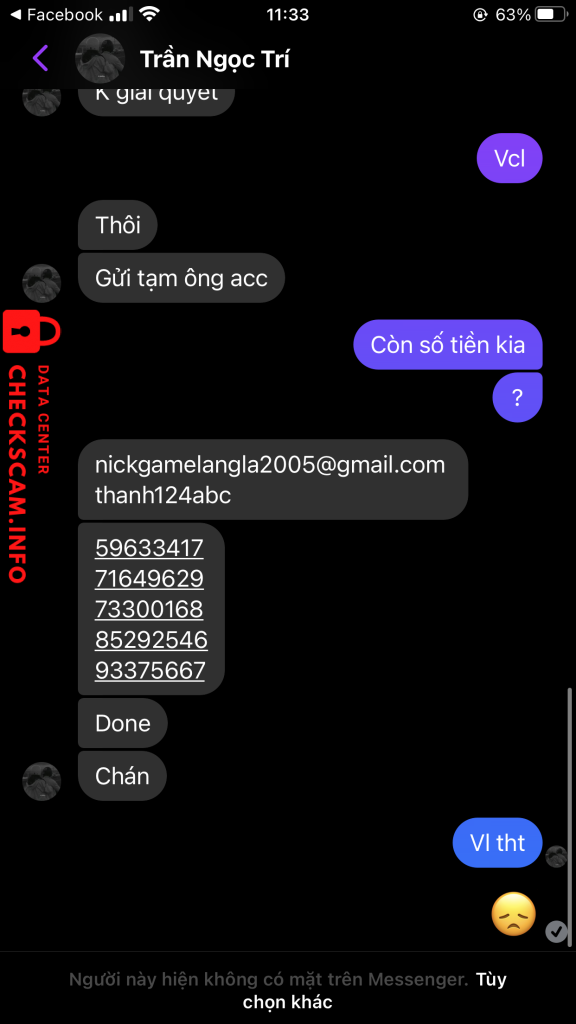 Evidence against Trần Ngọc Trí
