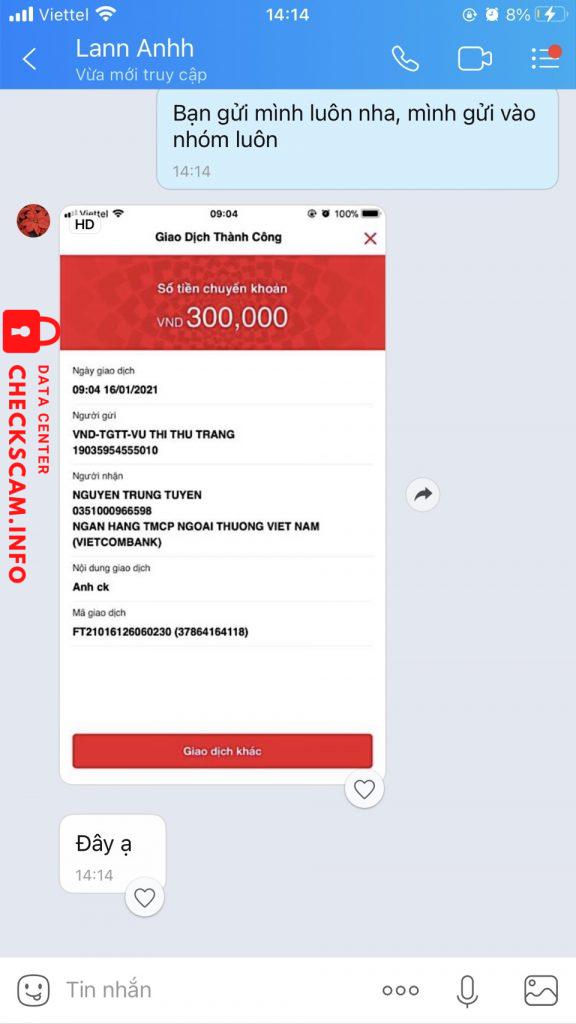 Evidence against Nguyen Trung Tuyen
