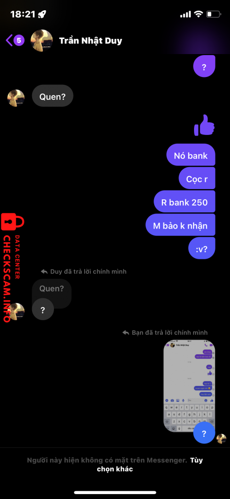 Evidence against Trần Nhật Duy