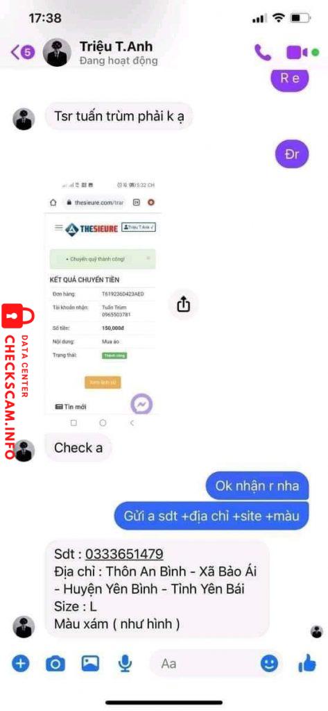 Evidence against Triệu Tuấn Anh