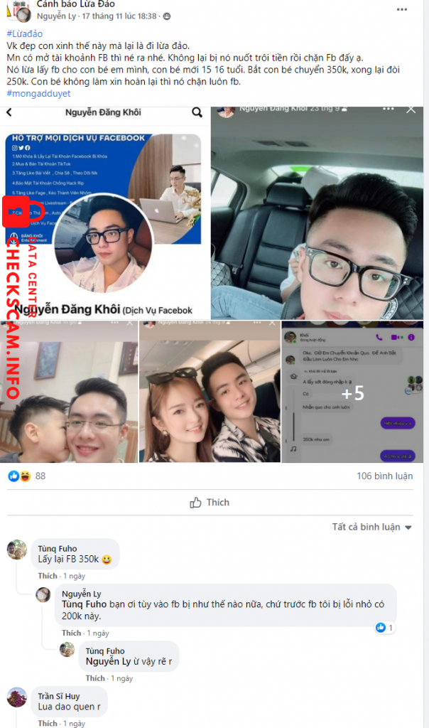 Evidence against Nguyễn Đăng Khôi