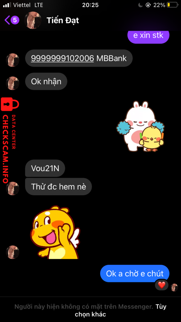 Evidence against Dang Do Tien Dat
