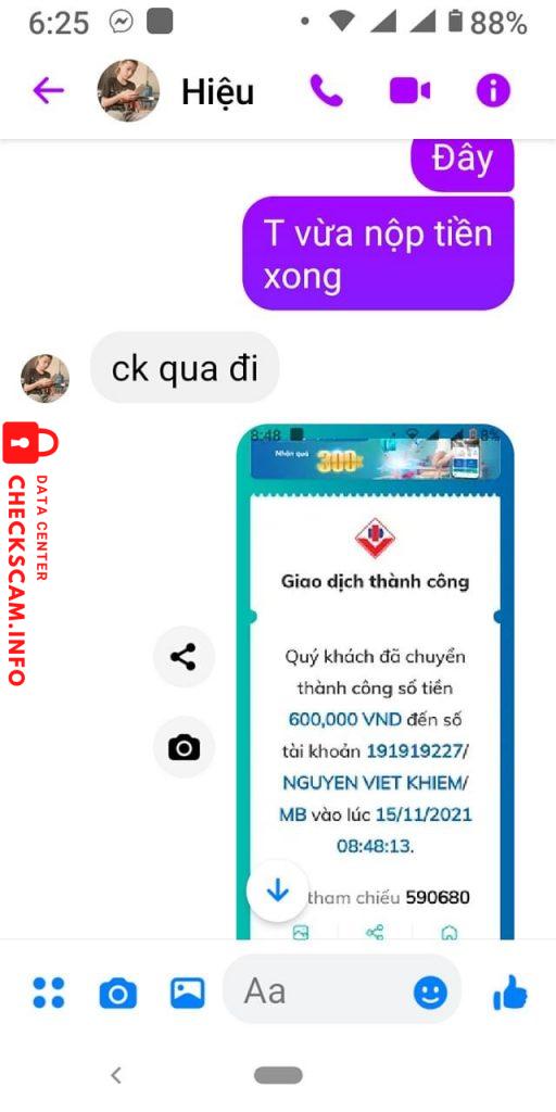 Evidence against Nguyen Viet Khiem