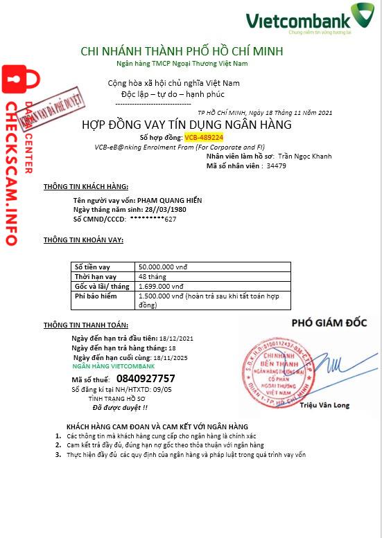 Evidence against Trương Văn Bình