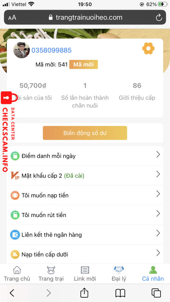 Evidence against Trieu Thi Loan