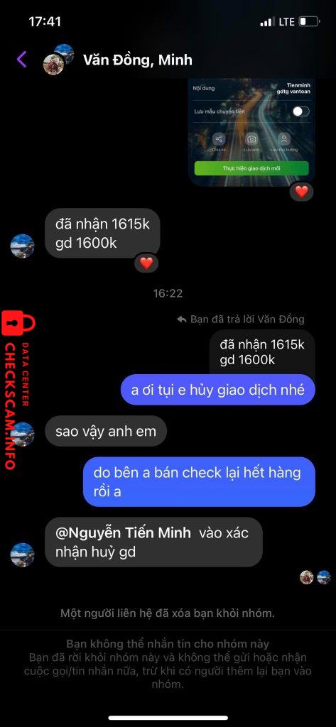 Evidence against Nguyen Tien Minh