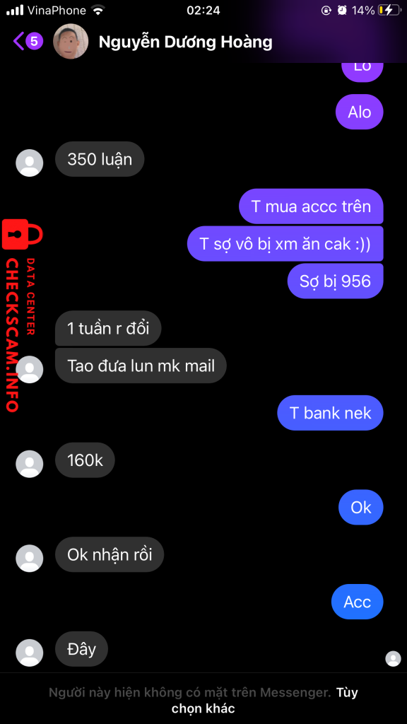 Evidence against Nguyễn Dương Hoàng