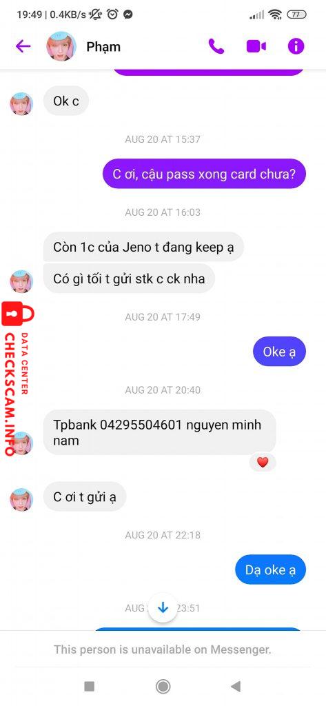 Evidence against Nguyen Minh Nam