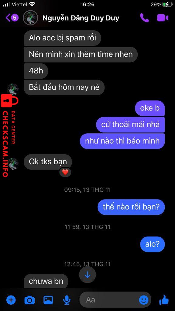 Evidence against Nguyễn Đăng Duy