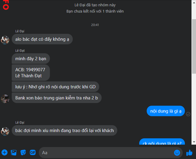 Evidence against Le Thanh Dat