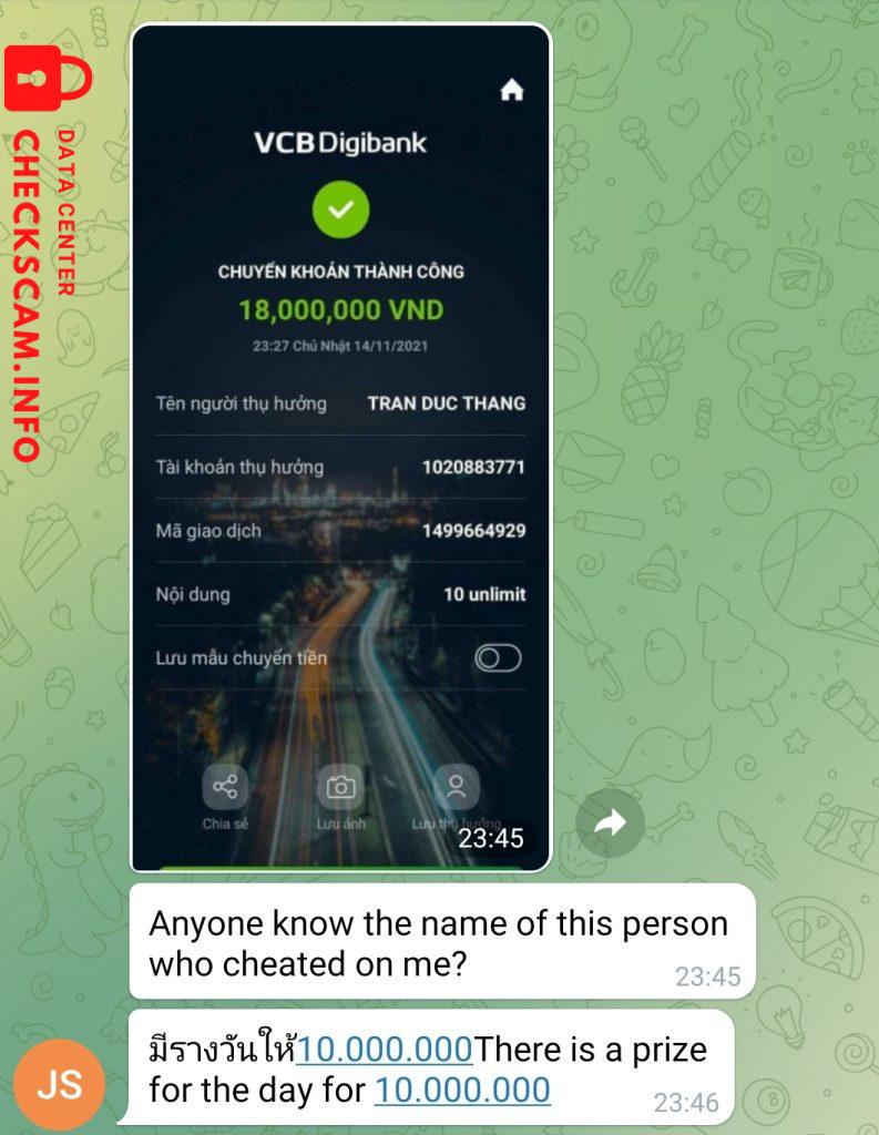 Evidence against Tran Duc thang