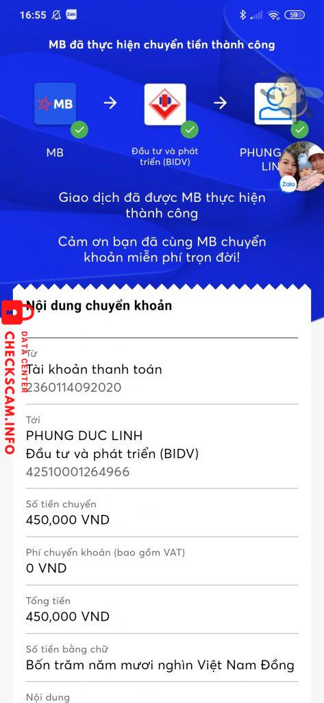 Evidence against Phung Duc Linh
