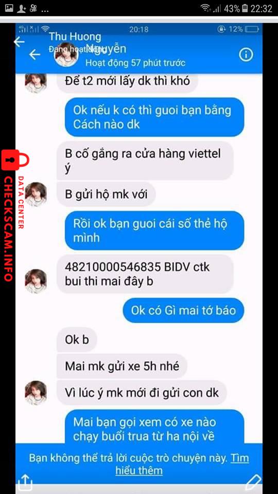 Evidence against Bùi Thị Mai