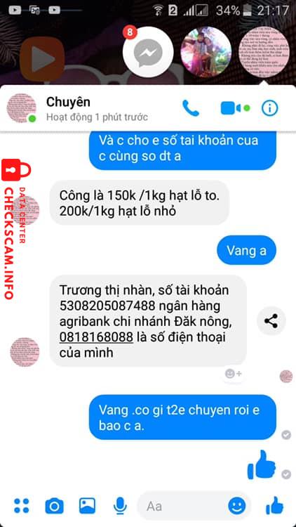 Evidence against Trương Thị Nhàn