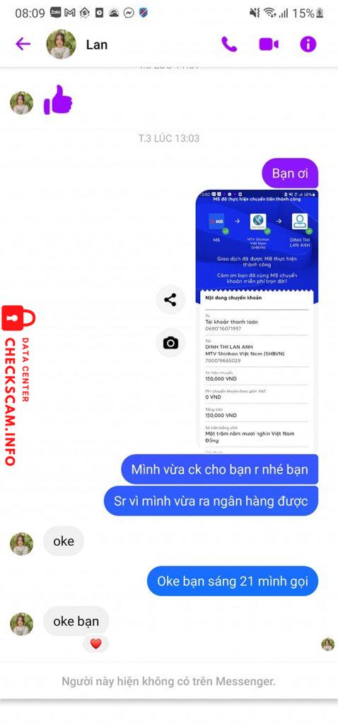 Evidence against Dinh Thi Lan Anh