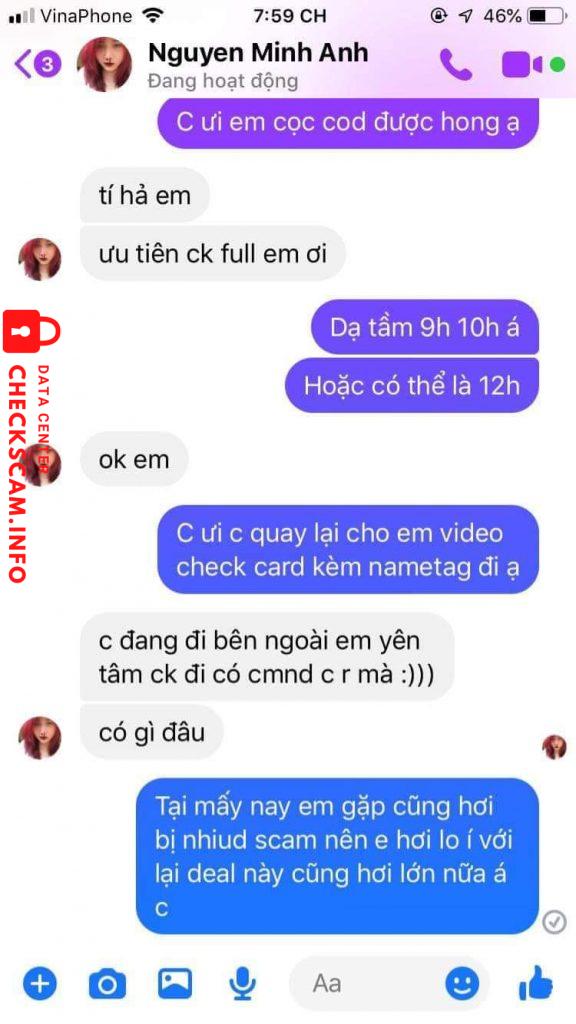 Evidencia contra Lê Thị Yến Nhi