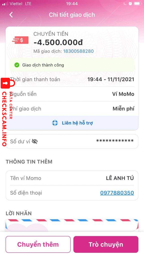 Evidencia contra Lê Anh Tú