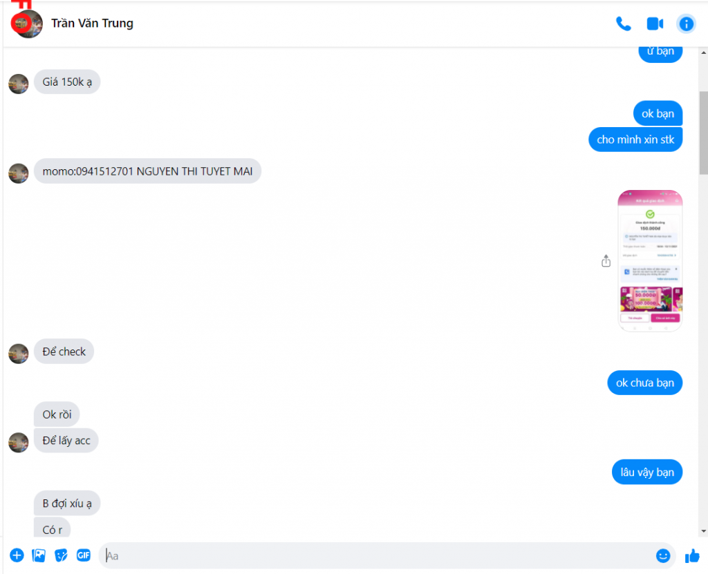 Evidence against Nguyen Thi Tuyet Mai
