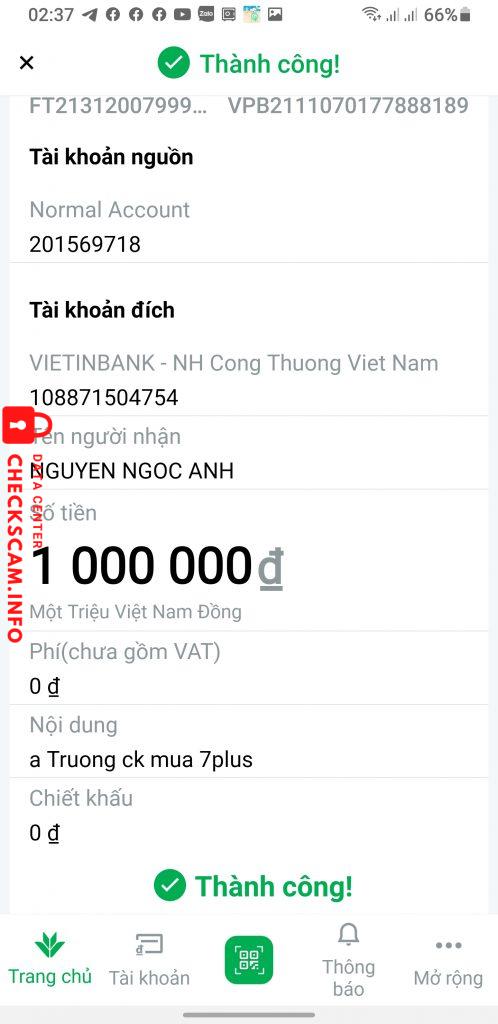 Evidence against Nguyễn Ngọc Anh