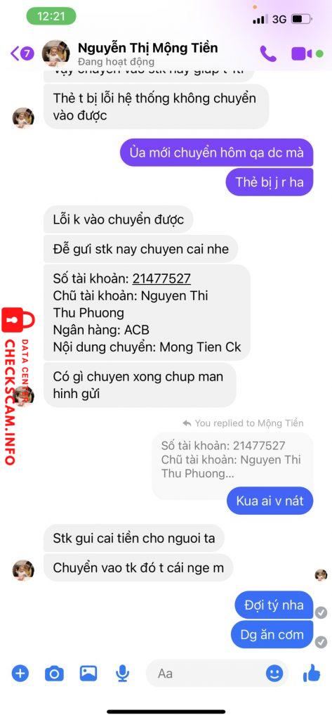 Evidence against Nguyen Thi Thu Phuong