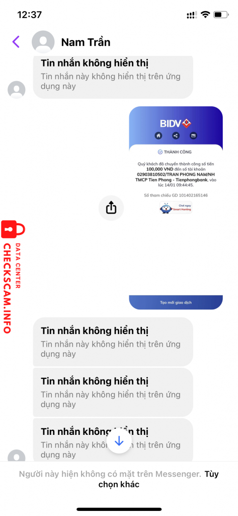 Evidencia contra Tran Phong Nam