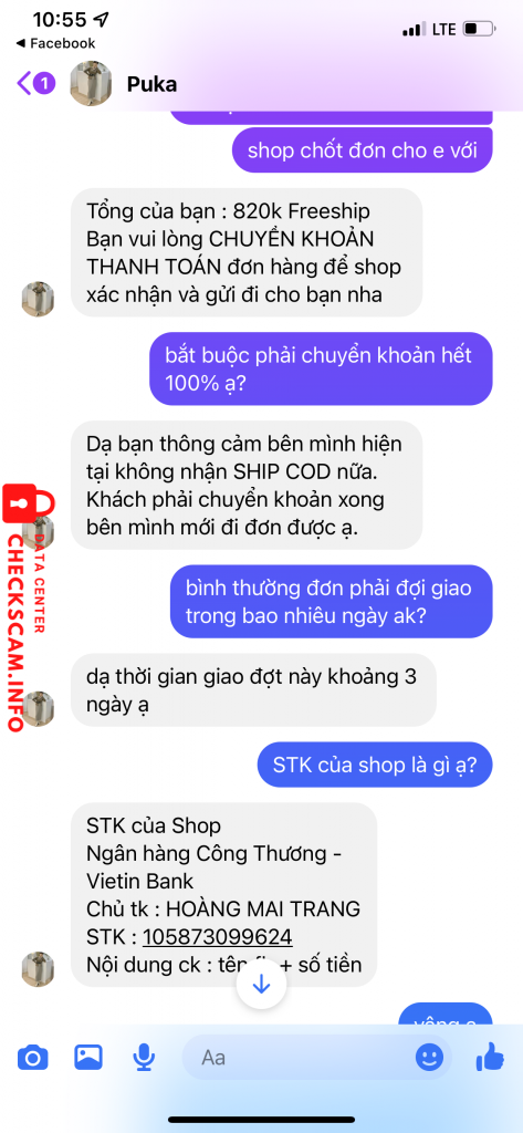 Evidencia contra Hoang Mai Trang