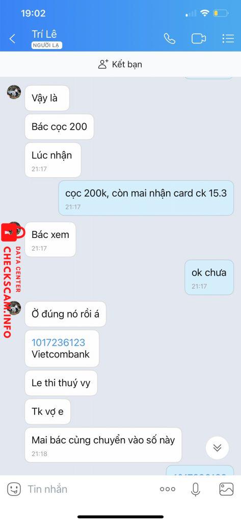 Evidence against Le Thi Thuy Vi
