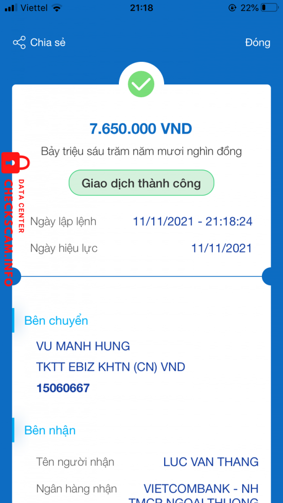 Evidence against Luc Van Thang