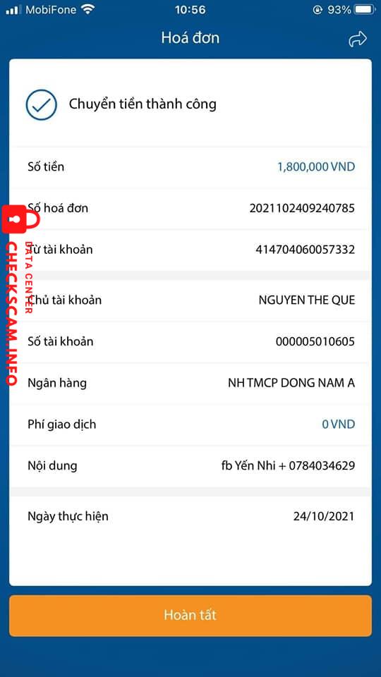 Evidence against Nguyen The Que