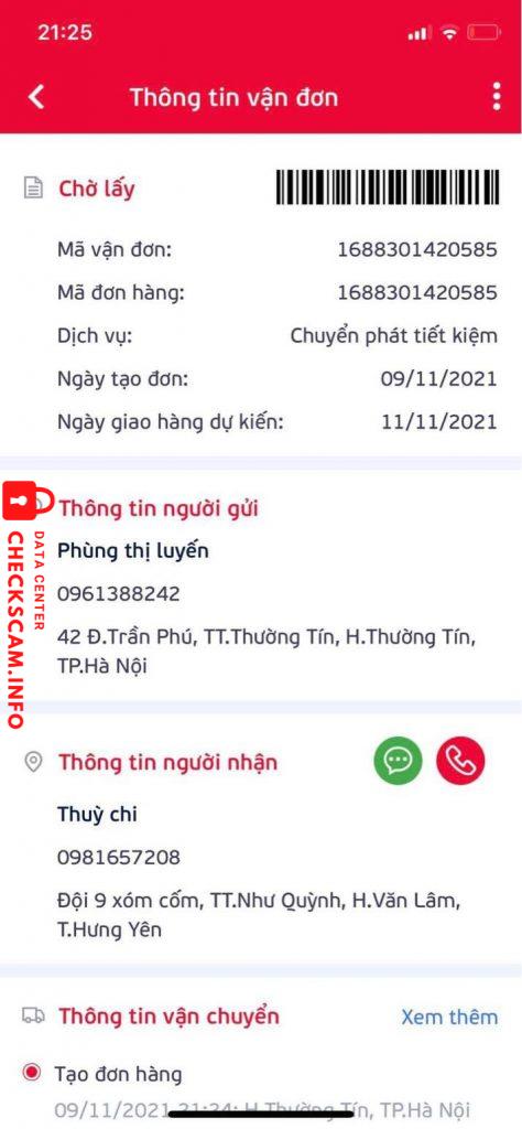 Evidence against Phùng Thị Luyến