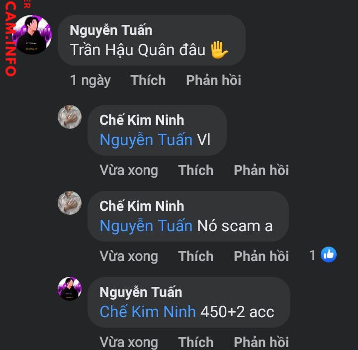 Evidence against Trần Hậu Quân