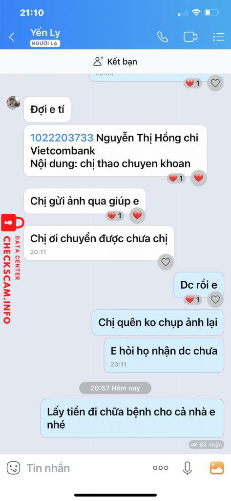 Evidence against Nguyễn Thị Hồng Chi