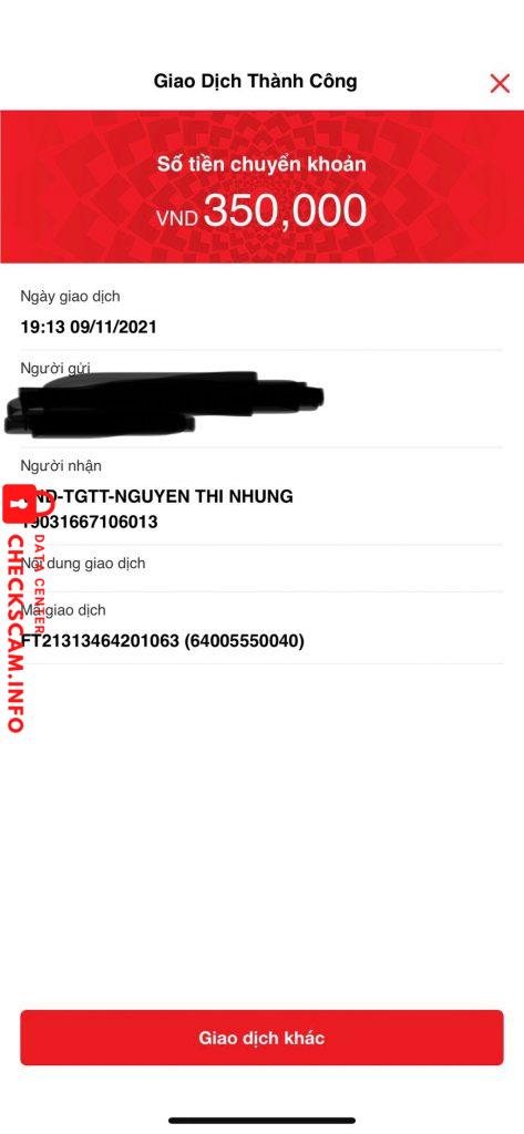 Evidence against Nguyen Thi Nhung