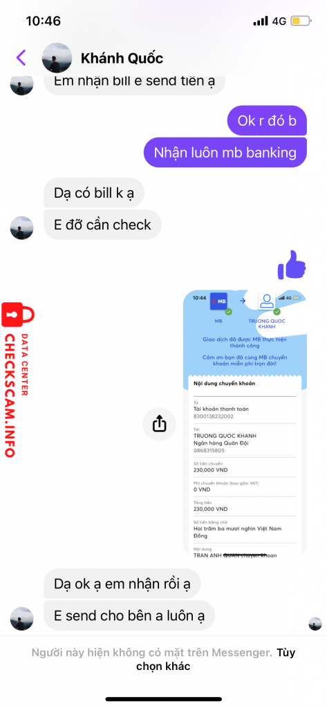 Evidence against Truong Quoc Khanh