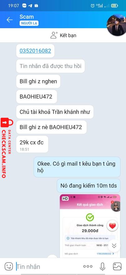 Evidence against Trần Khánh Như